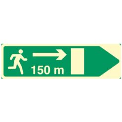 Nødutgangsskilt for tunnel med avstand høyre - Nødutgangsskilt