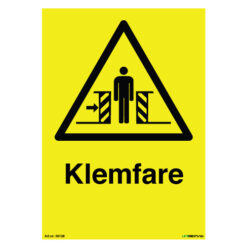 Klemfare - Varsel- og fareskilt