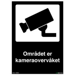 Kameraovervåket område skilt - For privat overvåkning