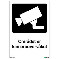 Kameraovervåket område skilt - For privat overvåkning