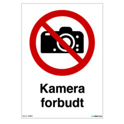 Kamera forbudt - Forbudsskilt