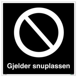 Gjelder snuplassen 500 x 500 - Privatrettslig skilt