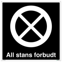 All stans forbudt 500 x 500 - Privatrettslig skilt