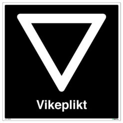 Vikeplikt 500 x 500 - Privatrettslig skilt