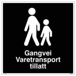 Gangvei 500 x 500 - Privatrettslig skilt