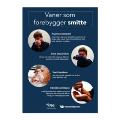 Smittevern plakat - Vaner for å unngå smitte - A4