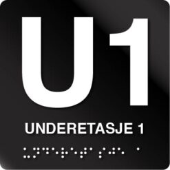 U1 etasje taktilt skilt