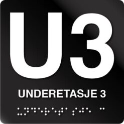 U3 etasje taktilt skilt