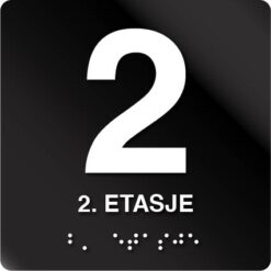 2 etasje taktile skilt