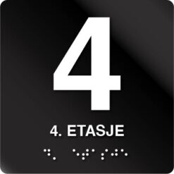 4 etasje taktile skilt