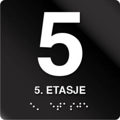 5 etasje taktile skilt