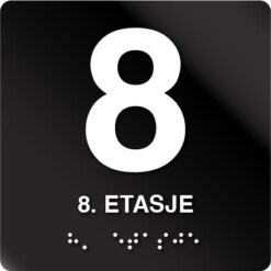 8 etasje taktile skilt