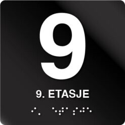 9 etasje taktile skilt