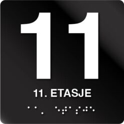 11 etasje taktile skilt