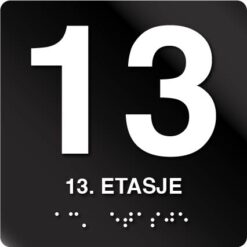 13 etasje taktile skilt