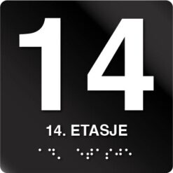14 etasje taktile skilt