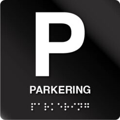 P Parkering taktilt skilt