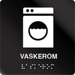 Vaskerom taktil skilt