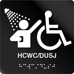 HCWC Dusj taktile skilt