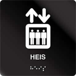 Heis taktil skilt