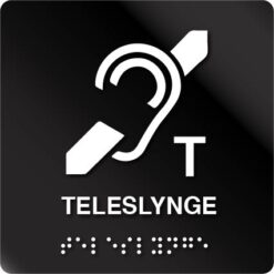 Teleslynge taktile skilt