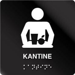 Kantine taktile skilt
