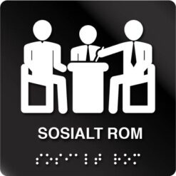 Sosialt rom taktil skilt