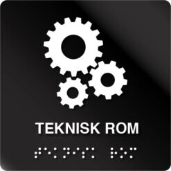 Teknisk Rom taktilt skilt