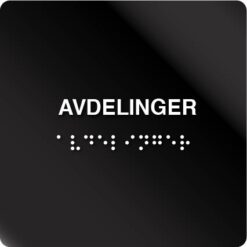 Avdelinger taktile skilt