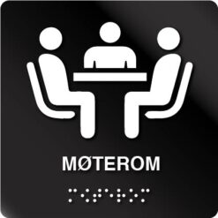 Møterom taktile skilt
