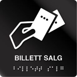 Billett salg taktil skilt