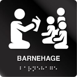 Barnehage taktilt skilt