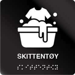 Skittentøy taktile skilt